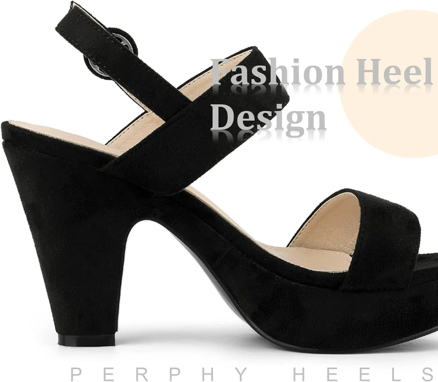 Perphy Platform Slingback Block Heeled Sandals for Women