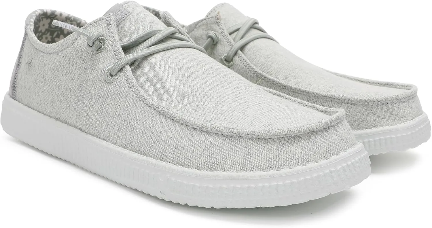 PITAS Fira Women's Slip-On Shoes | Lightweight Comfortable Casual Shoes | Stylish Daily Wear Loafers for Women | Green