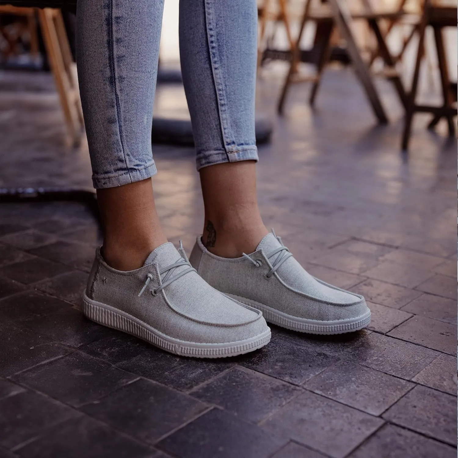 PITAS Fira Women's Slip-On Shoes | Lightweight Comfortable Casual Shoes | Stylish Daily Wear Loafers for Women | Green