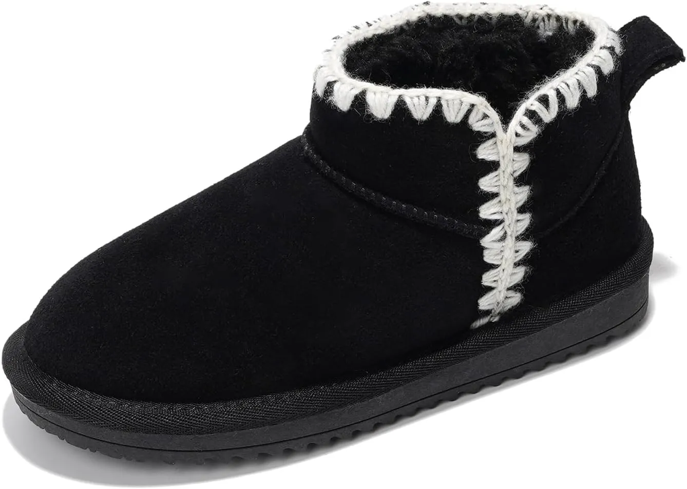 Project Cloud Genuine Leather Girls Boots - Winter Boots & Fall Shoes - Memory Foam Mini Fall Boots, Girl's Fashion Fur Boots - Non-Slip Girls Ankle Boots - Kids Boots for Girls