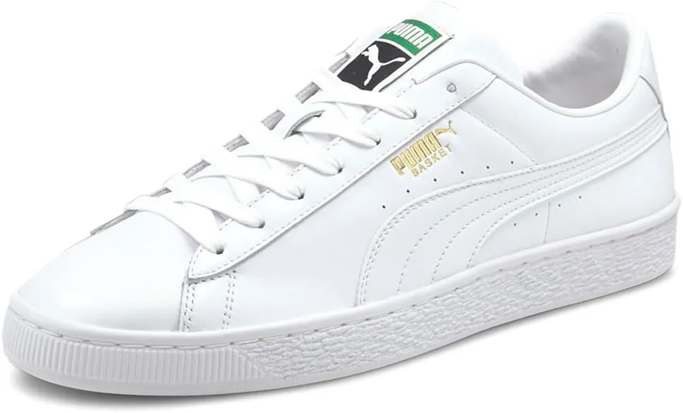 PUMA Mens Basket Classic Xxi Lace Up Sneakers Shoes Casual - White - Size 8 M