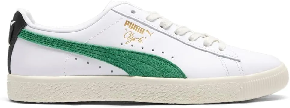 PUMA Mens Clyde Base Lace Up Sneakers Shoes Casual - White - Size 8.5 M