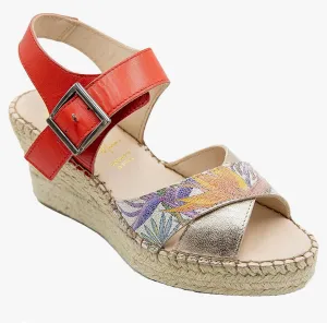 Red With Ankle Straps Espadrilles