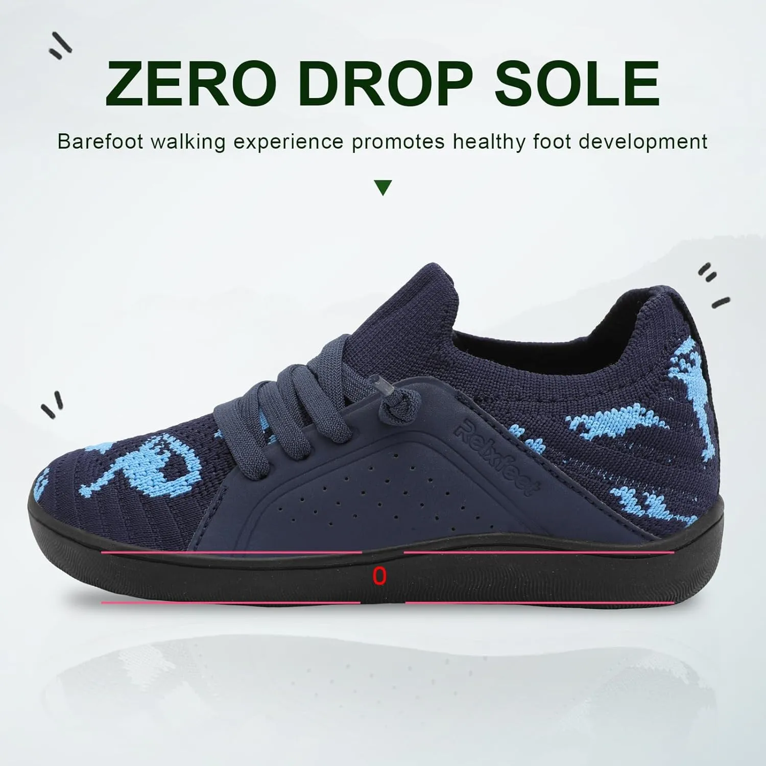 relxfeet Toddler Shoes Boys Girls Wide Barefoot Slip On Walking Tennis Sneakers
