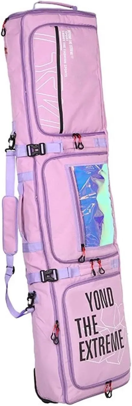 Roller Snowboard Bag with Wheels Adjustable Length Double Rolling Ski Bag Snow Roller Bag - Ski Bag with Wheels Foldable Wheeled Ski Bag Perfect for Travel