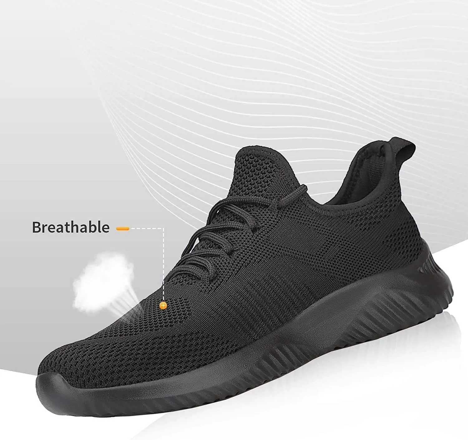 Rospick Slip On Men's Sneakers, Walking Shoes for Men Fashion Lightweight Breathable Running Shoes Sport Athletic Tennis Shoes