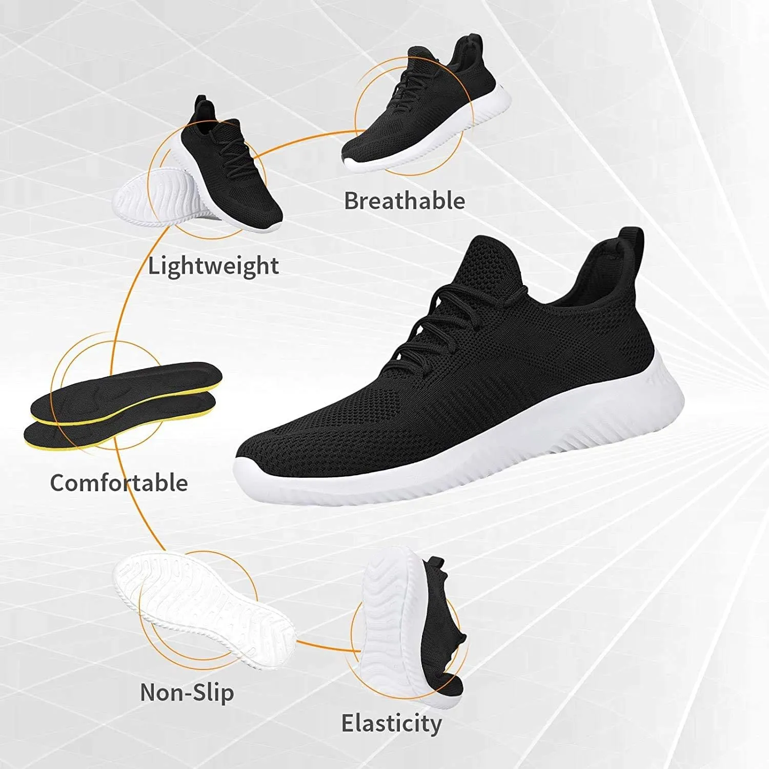 Rospick Women's Sneaker,Walking