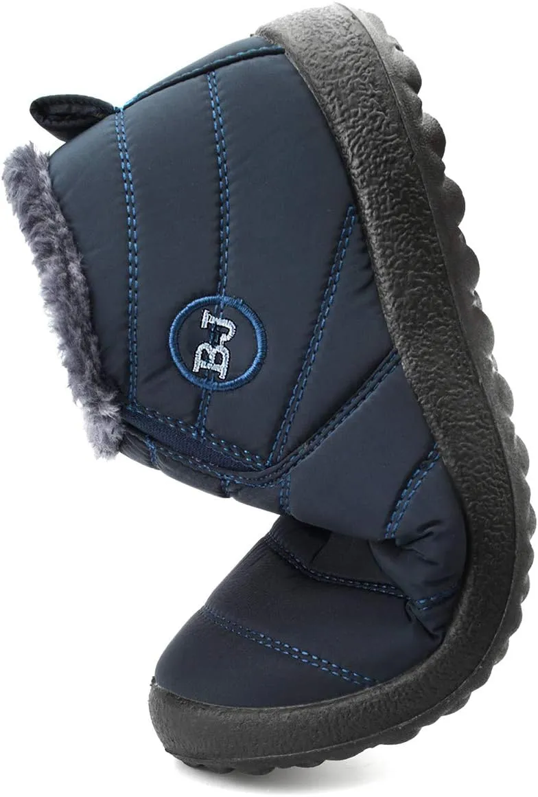 Scurtain Womens and Men Snow Boots Non-slip Ankle Winter Fur Booties for Couple