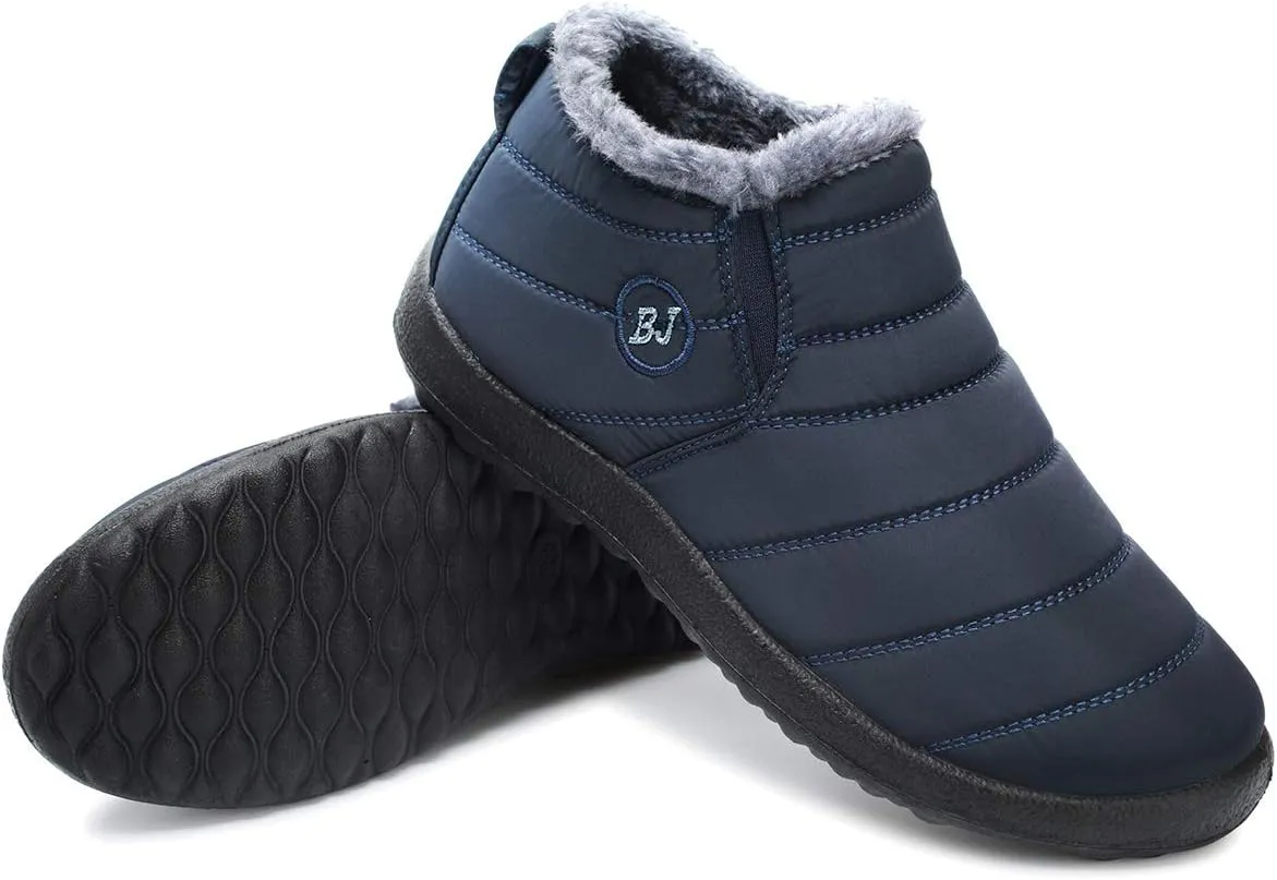 Scurtain Womens and Men Snow Boots Non-slip Ankle Winter Fur Booties for Couple