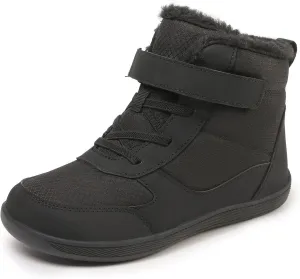 SECHRITE Toddler Kids Wide Barefoot Winter Boots High Top Girls Boys Warm Snow Boots Waterproof Non-Slip Minimalist Boots| Natural Growth