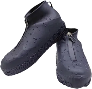 Shoe Covers Rubber Easy to Wear with Zipper Shoe Protectors Protection Galoshes for Wetland Hiking Fishing Garden Camping