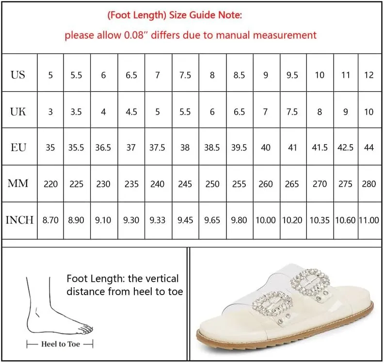 Slide Sandals for Women Rhinestone Flat Platform Sandals Soft Footbed Comfortable Walking Girls Ladies Summer Sandals
