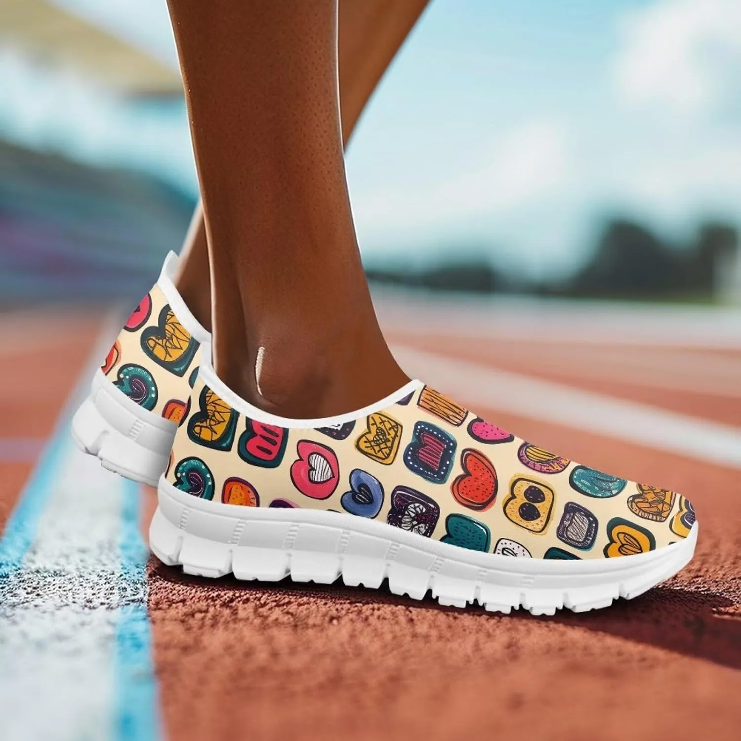 Slip On Casual Shoes for Women Non Slip Breathable Sneakers Comfort Loafers Low Cut Lightweight Arch Support Walking Running Sports Training Travel Shoes US 5.5-11.5