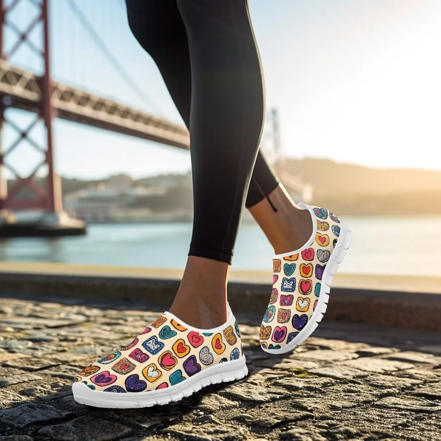 Slip On Casual Shoes for Women Non Slip Breathable Sneakers Comfort Loafers Low Cut Lightweight Arch Support Walking Running Sports Training Travel Shoes US 5.5-11.5
