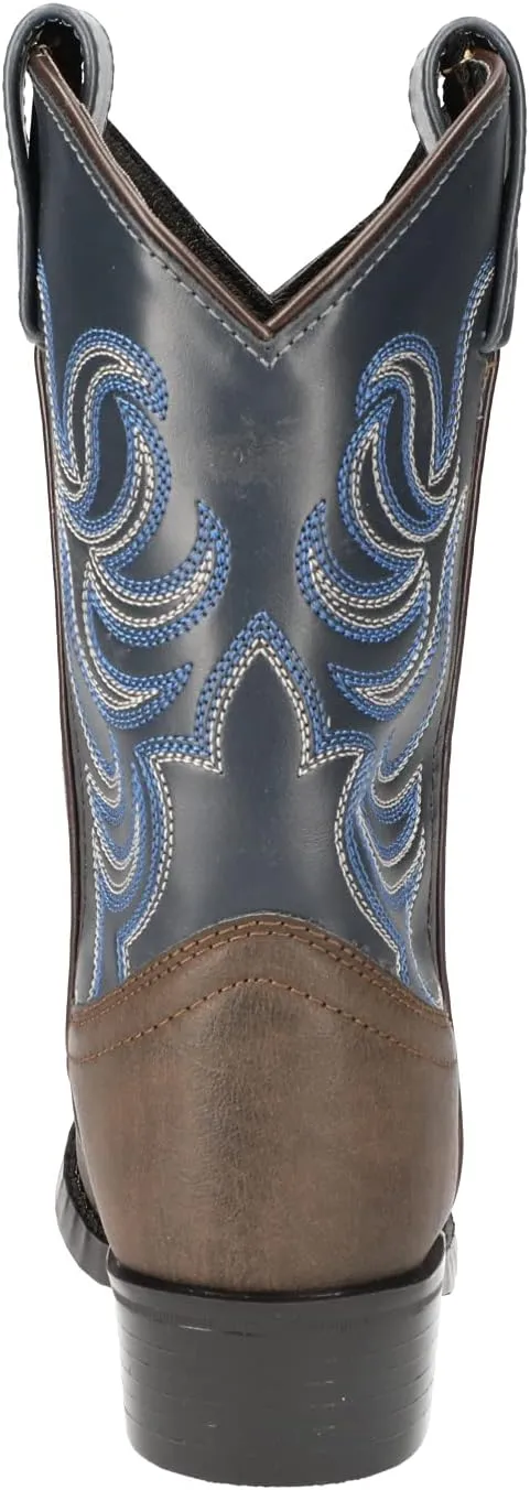 Smoky Mountain Girls Brown with Pink Stitch Monterey Western Cowboy Boots