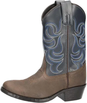 Smoky Mountain Girls Brown with Pink Stitch Monterey Western Cowboy Boots