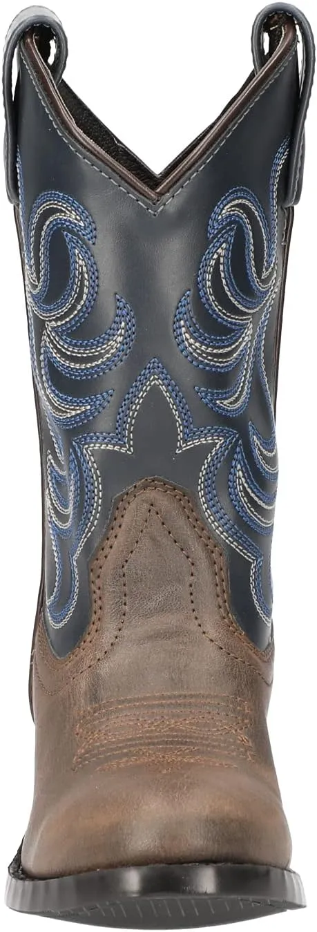 Smoky Mountain Girls Brown with Pink Stitch Monterey Western Cowboy Boots