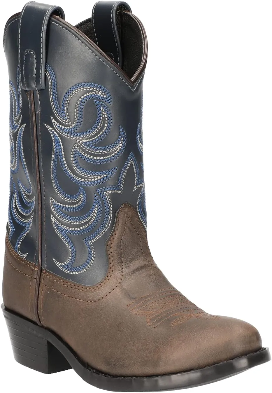Smoky Mountain Girls Brown with Pink Stitch Monterey Western Cowboy Boots