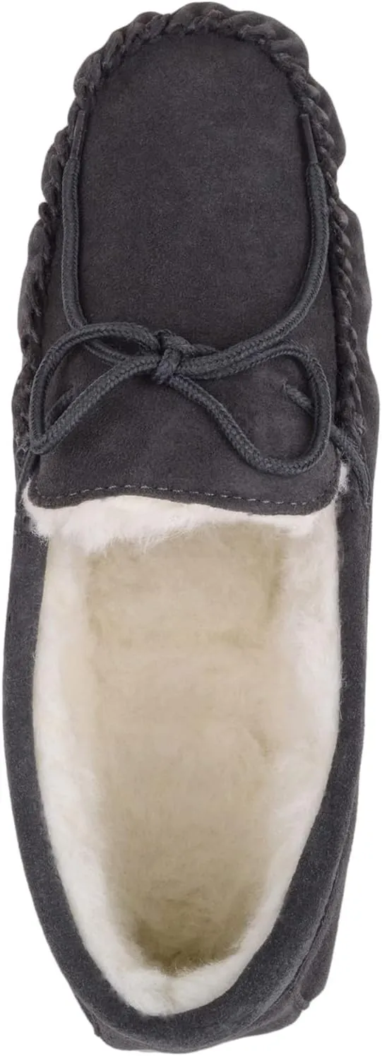 SNUGRUGS Men's Monty Suede Wool Rubber Sole Moccasins