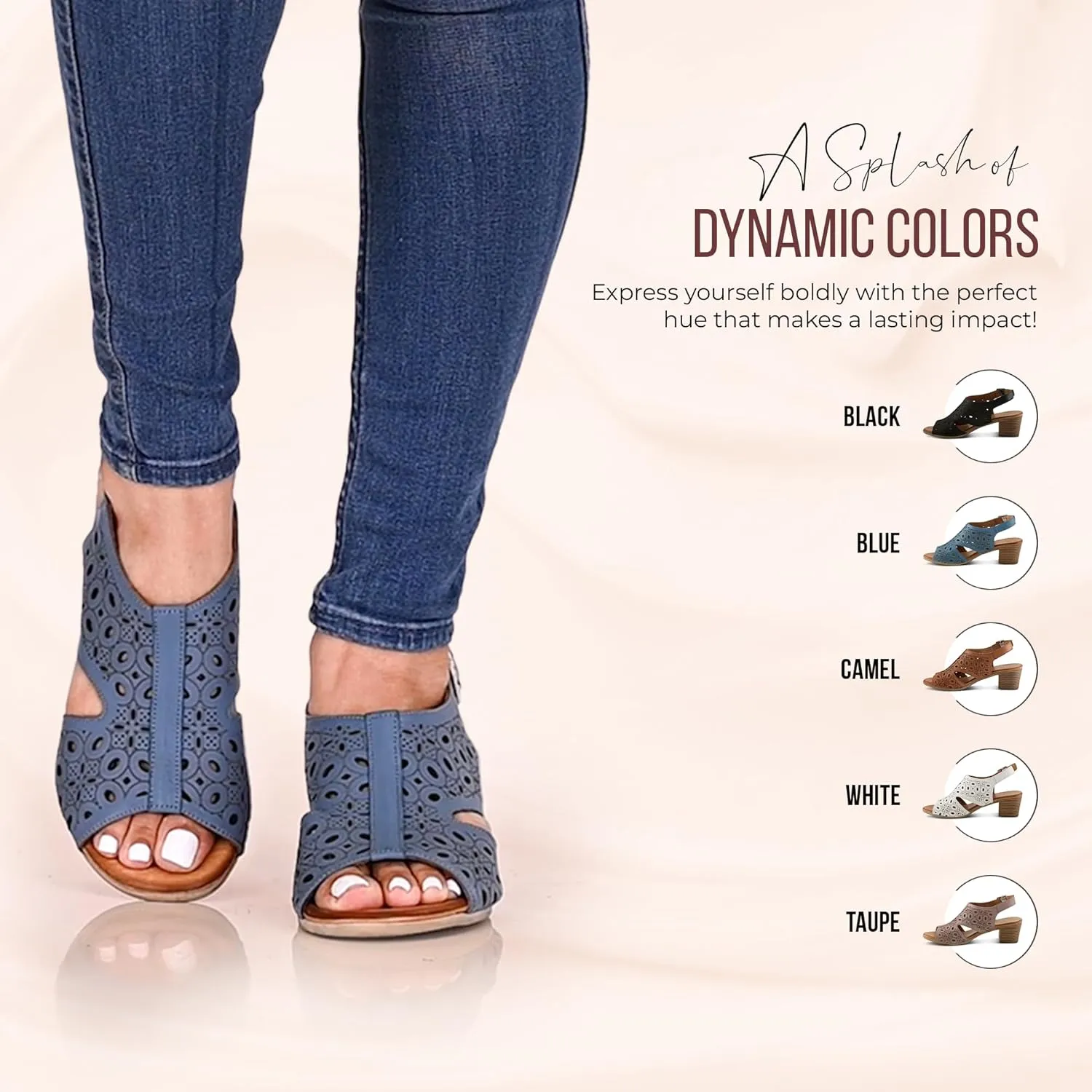 Spring Step Kovach Women's Leather Sandals – Comfy Buckle Sandals for Women