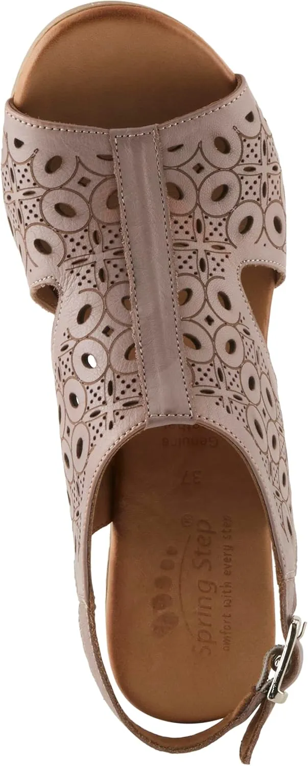Spring Step Kovach Women's Leather Sandals – Comfy Buckle Sandals for Women