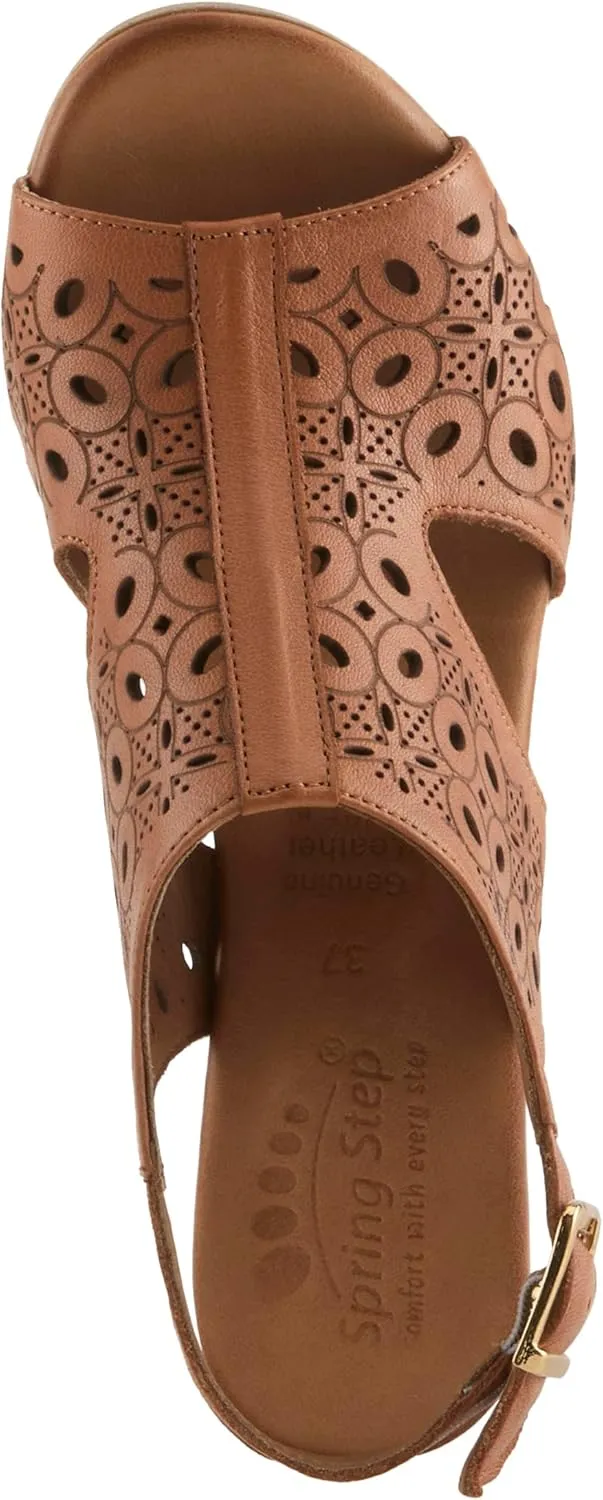 Spring Step Kovach Women's Leather Sandals – Comfy Buckle Sandals for Women