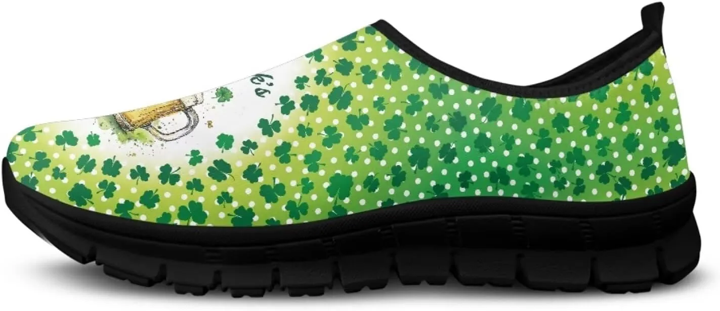 St. Patrick's Day Loafers for Women Tennis Sneakers for Women Slip-on Fashion Trekking Shoes Casual Loafers Flat for Hikking