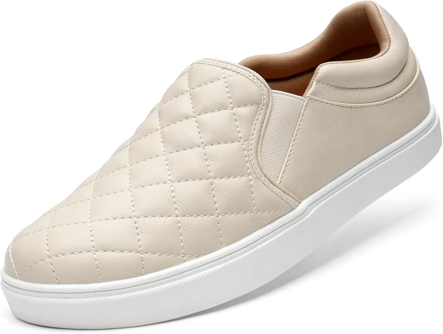STQ Slip On Shoes for Women Fashion Sneakers Elees Quilted 2.0 Comfort Casual Fall Loafers