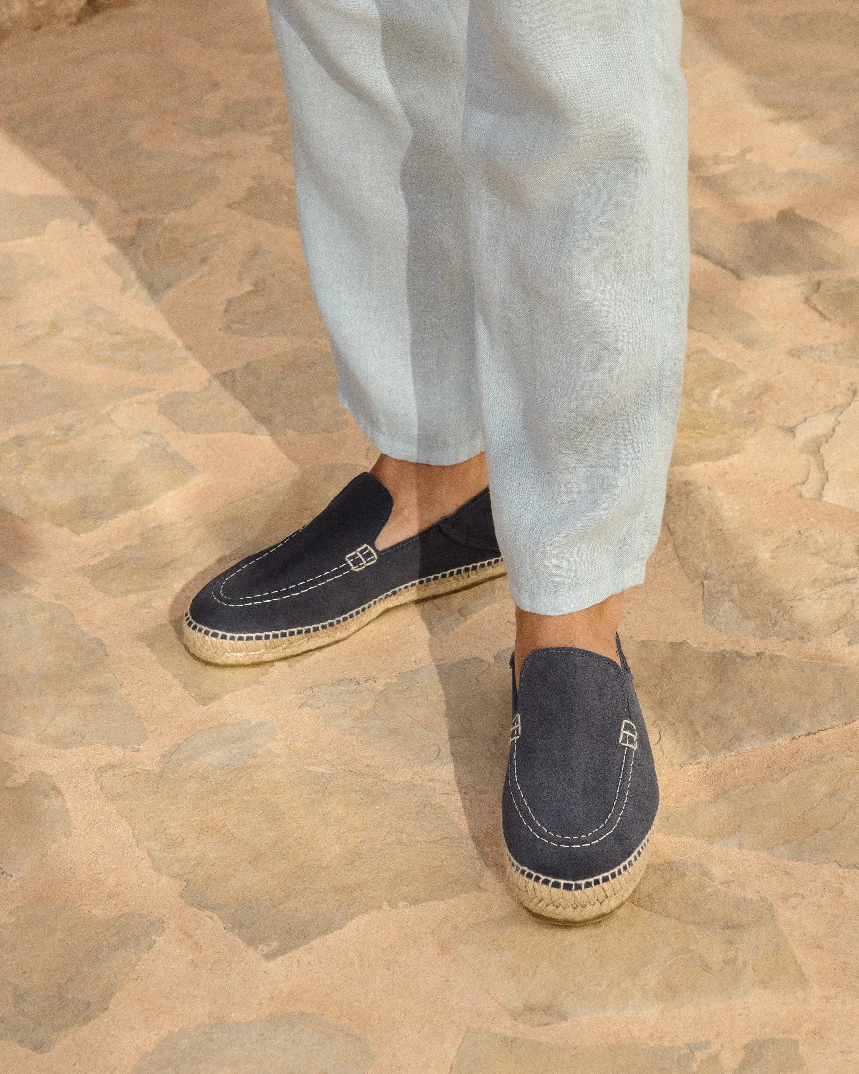 Suede Traveler Loafers Espadrilles - K15LT - Hamptons Patriot Blue