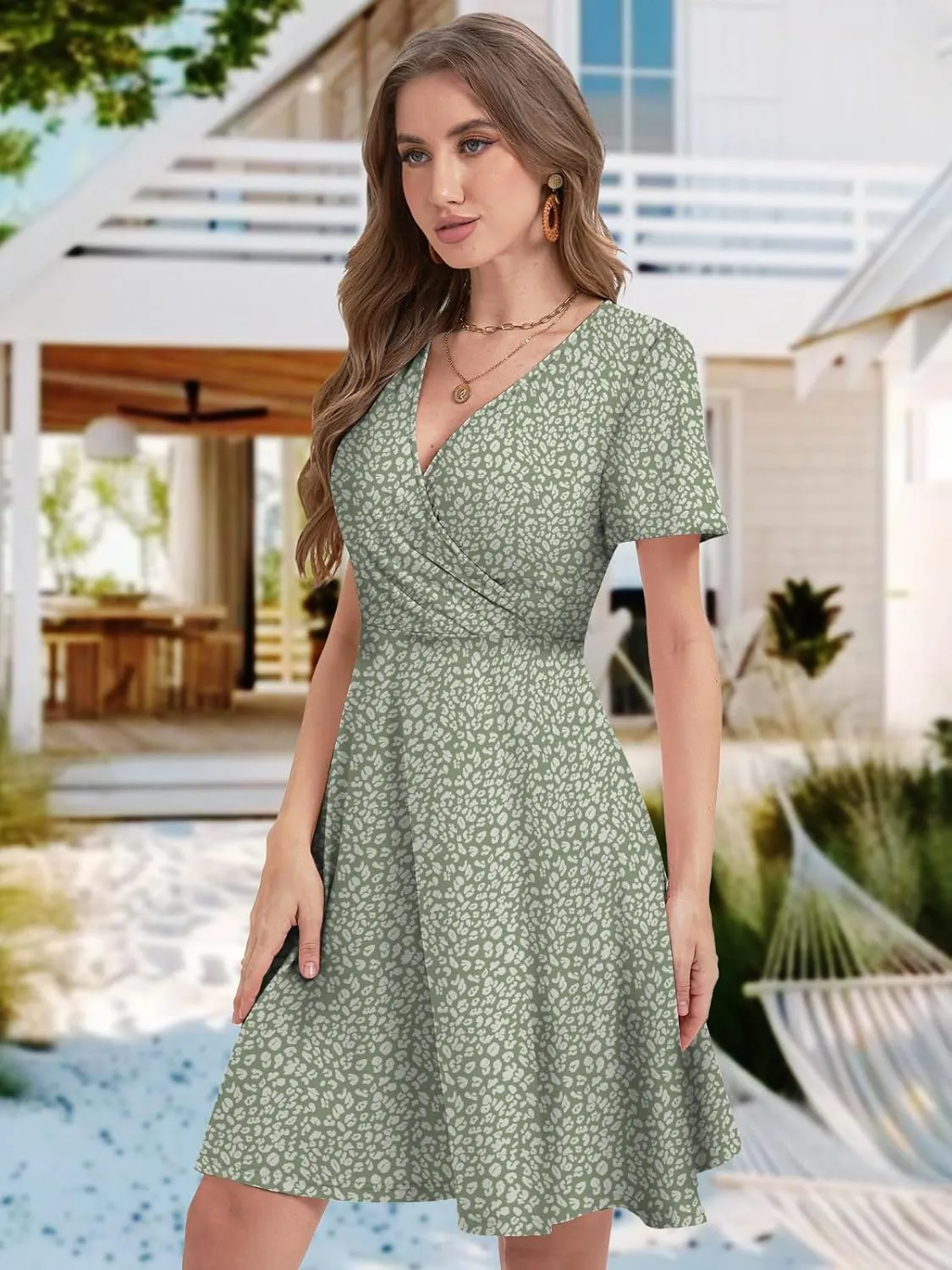 Summer Dresses for Women 2025 Spring Break Essentials Floral Sundresses Elegant Classy Fashion Casual Outfit Plus Size