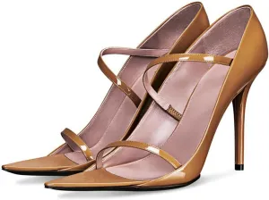 Sweet Women's Elegant Large Size Ponited Toe Sandals, Sexy Peep Toe Fashion Cover Heel High Heels for Party, Banquet And Fashion Show
