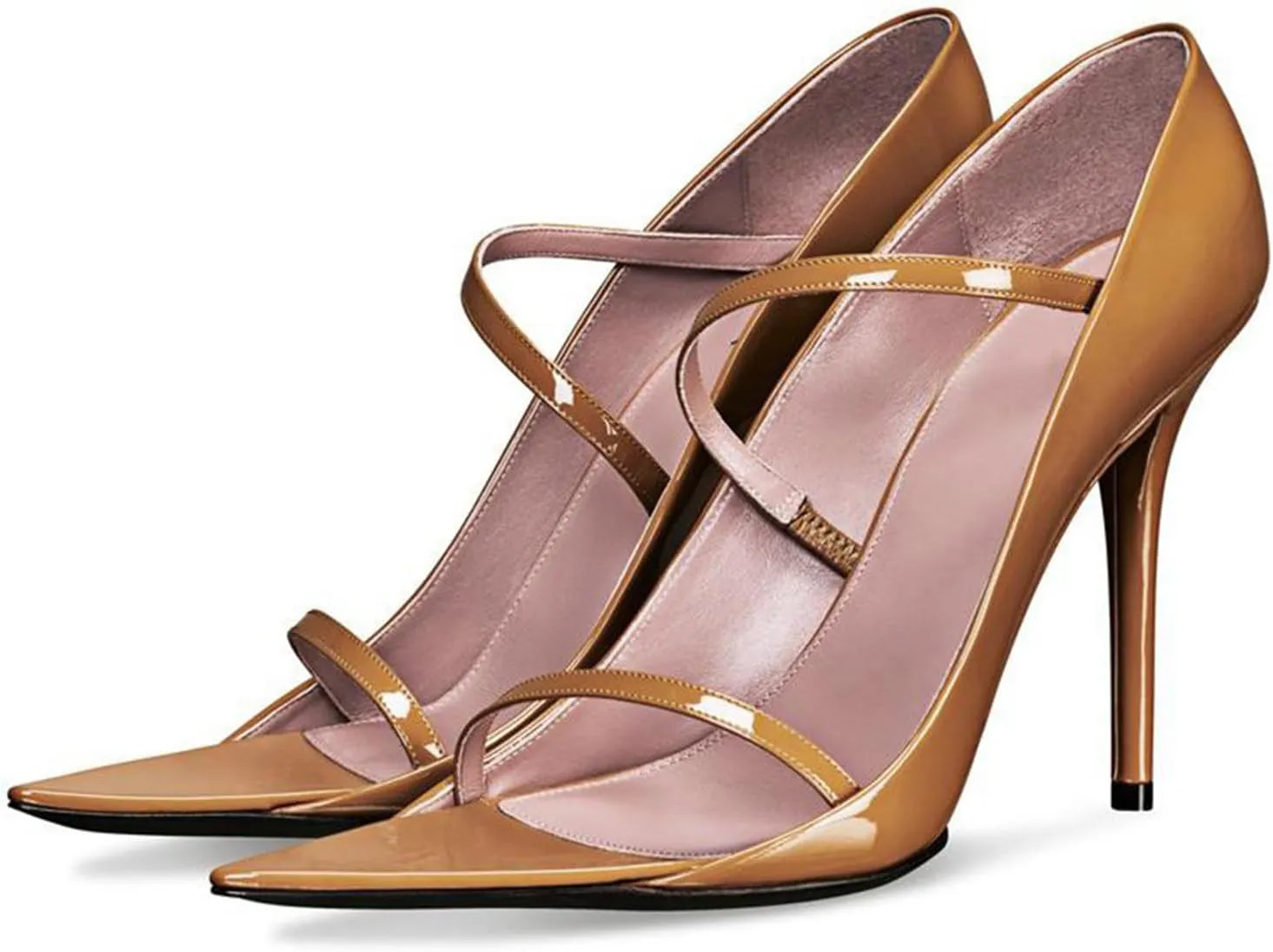 Sweet Women's Elegant Large Size Ponited Toe Sandals, Sexy Peep Toe Fashion Cover Heel High Heels for Party, Banquet And Fashion Show
