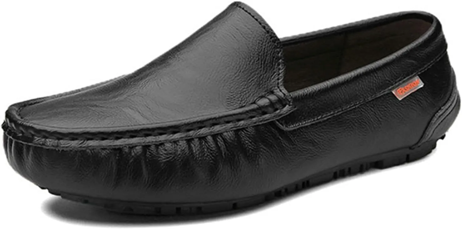 SywzX&xfybz Men's Casual Leather Shoes Lightweight Soft Soled Driving Shoes Loafers