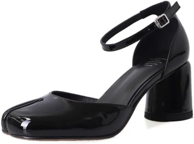 Tabi Shoes Leather Split Toe Mary Janes Sandals Alternative Non Slip Breathable Cute Y2K Kawaii Fashion Trendy Elegant Dressy Pumps Office Business Summer Fall Outdoors Rave Beach