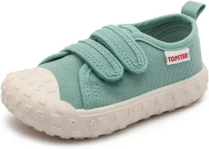 Toddler Canvas Shoes Baby Girls Boys Non-Slip Breathable Sneakers Lightweight Outside Walking Shoes 12 18 21 24 Months