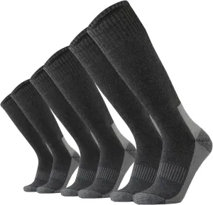 ToeSoleHeel Men Cotton Cushion Mid-Calf Socks OTC Knee High Steel Toe Western Work Boots Thermal Warm All Seasons