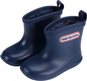 Tree Grandpa Toddler Rain Boots Baby Kids Easy-on Rain shoes Children Waterproof Shoes for Boys Girls(1-6 Years)