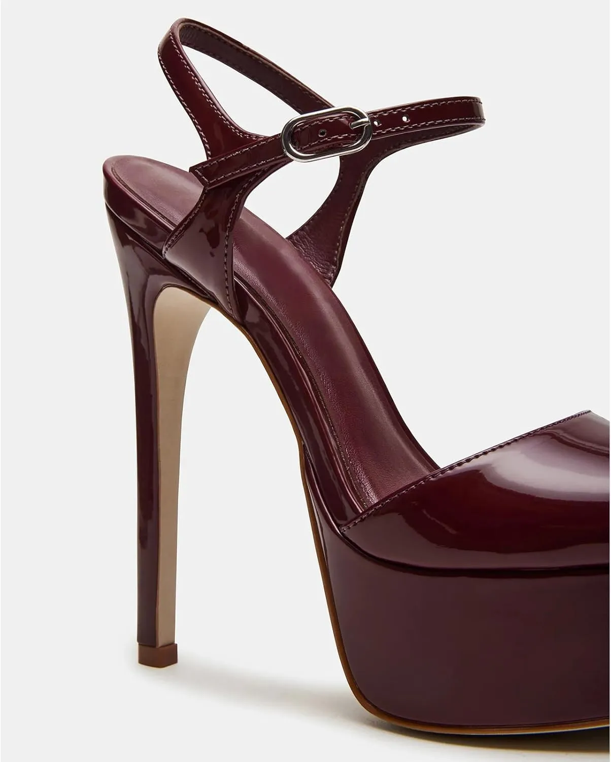 UBWDU Stiletto High Platform Heels for Women Square Open Toe Ankle Strap Heeled Sandals Prom Dress Shoes