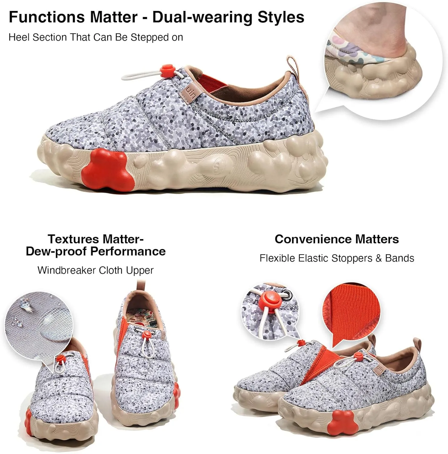 UIN Women's Camping Walking Travel Shoes Casual Slip On Loafers Lightweight Art Painted Fashion Sneaker Toledo Series
