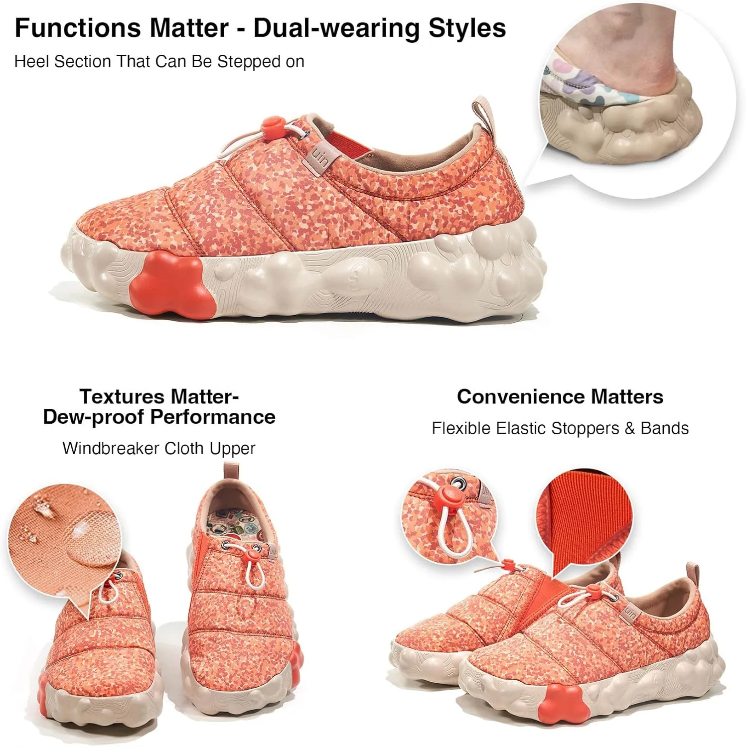 UIN Women's Camping Walking Travel Shoes Casual Slip On Loafers Lightweight Art Painted Fashion Sneaker Toledo Series