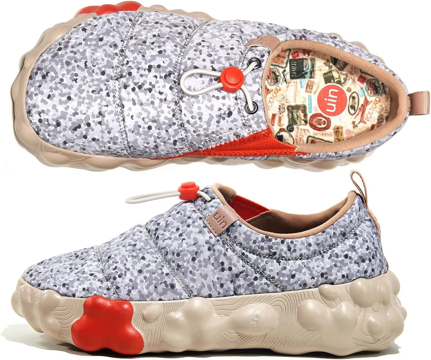 UIN Women's Camping Walking Travel Shoes Casual Slip On Loafers Lightweight Art Painted Fashion Sneaker Toledo Series