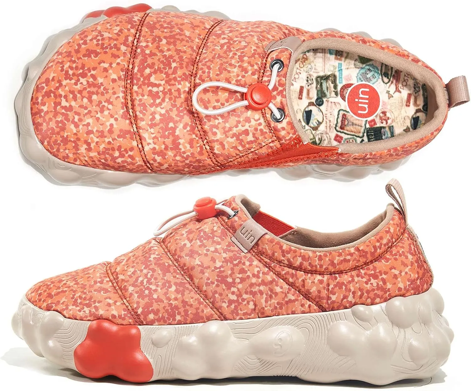 UIN Women's Camping Walking Travel Shoes Casual Slip On Loafers Lightweight Art Painted Fashion Sneaker Toledo Series