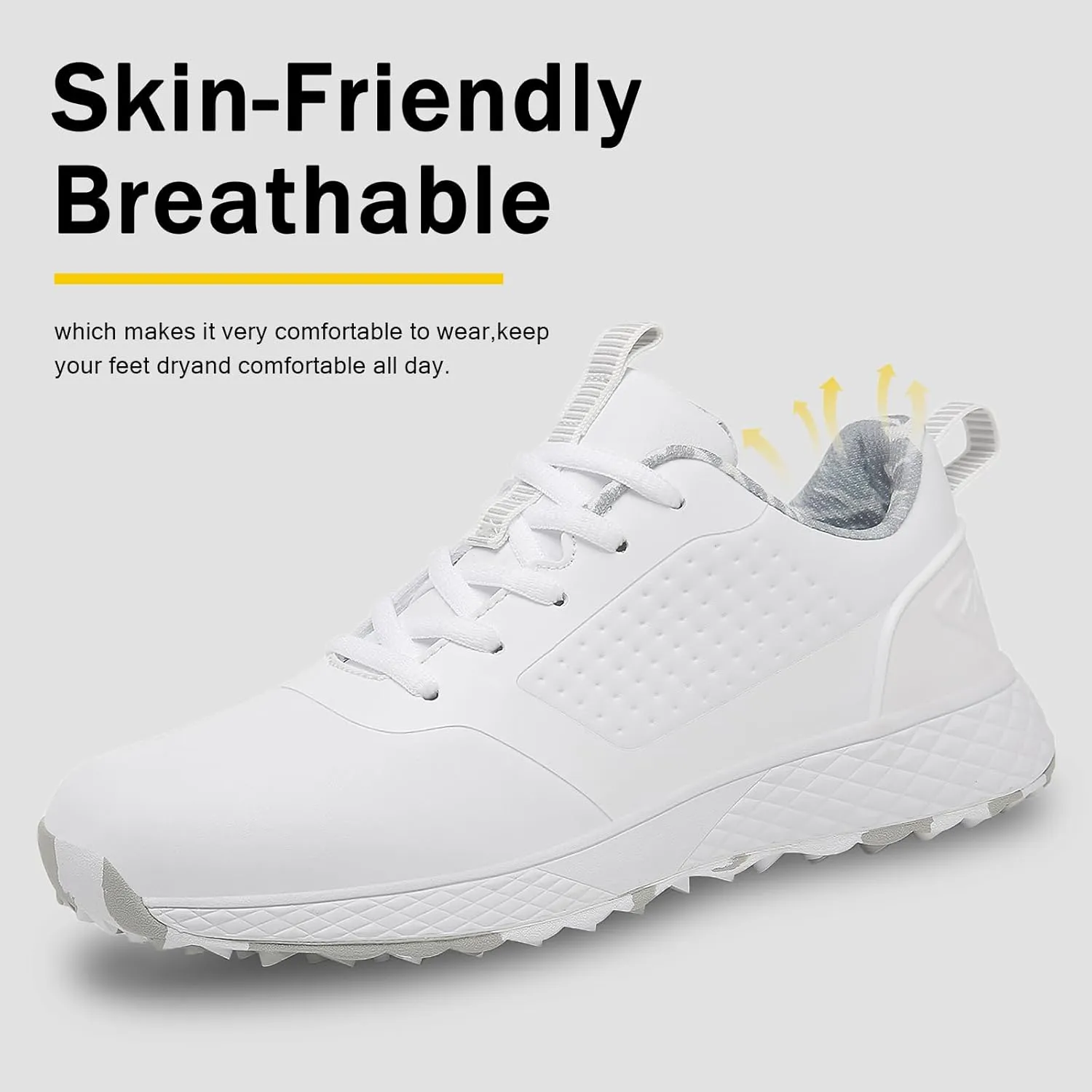 ULTIANT Women Golf Shoes Spikeless Waterproof Golf Sport Sneakers Size5-9.5