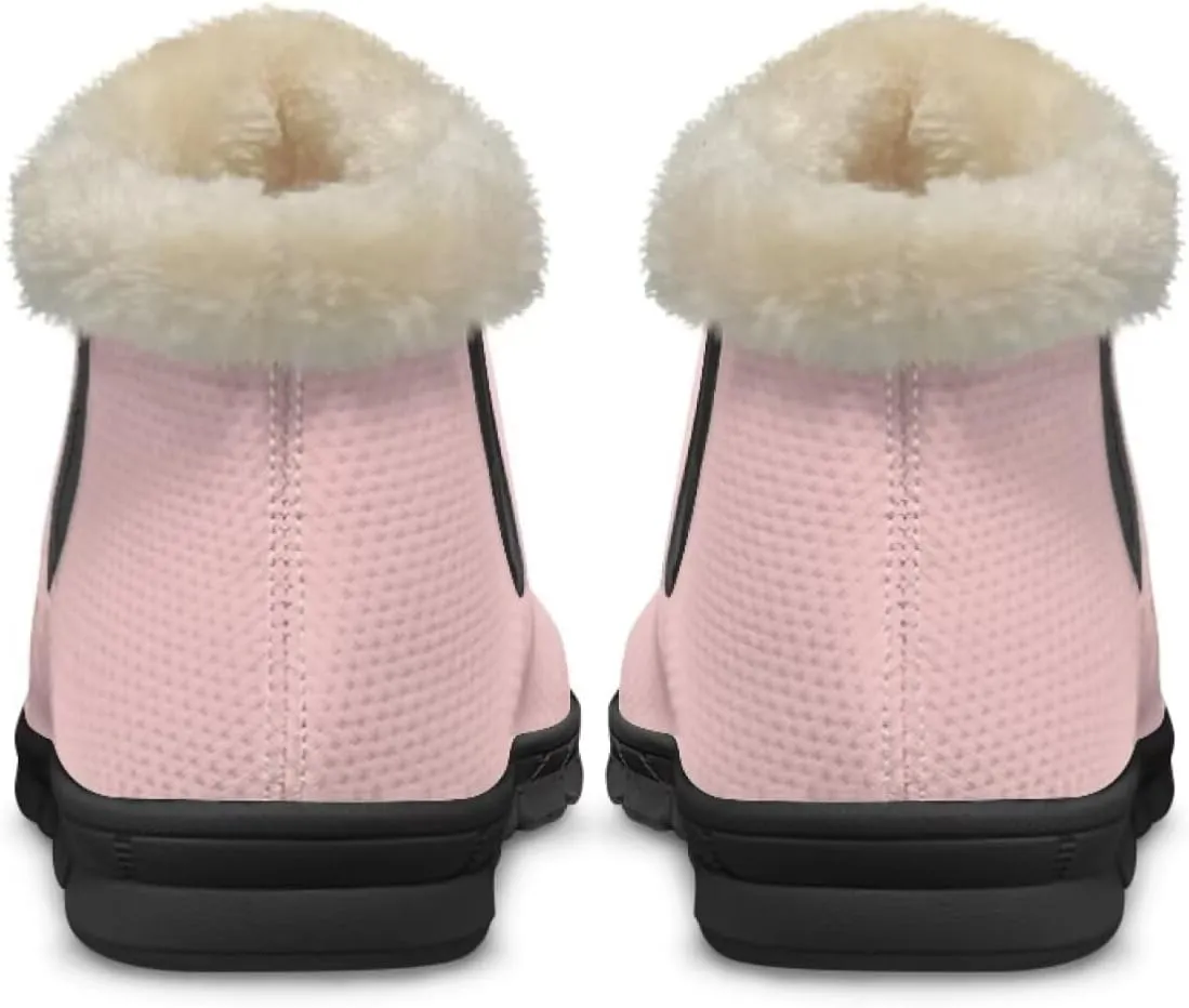 UNICEU Winter Boots for Women Warm Faux Fur Lined Snow Boots Casual Walking Shoes Flat Slip-on Booties Outdoor Shoes
