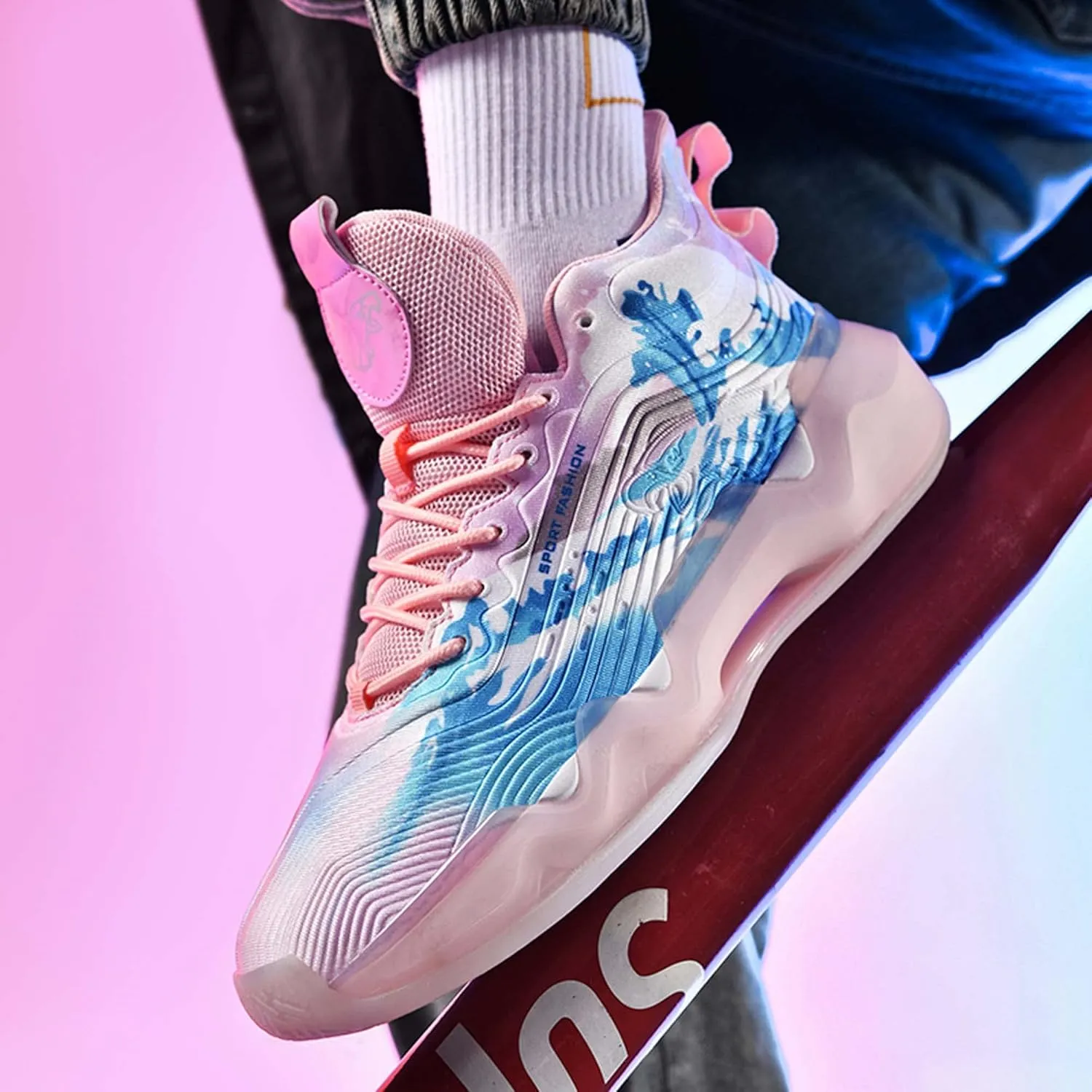 Unisex High-Top Basketball & Training Sneakers - Fashion Athletic Shoes for Running, Gym, Outdoor Sports