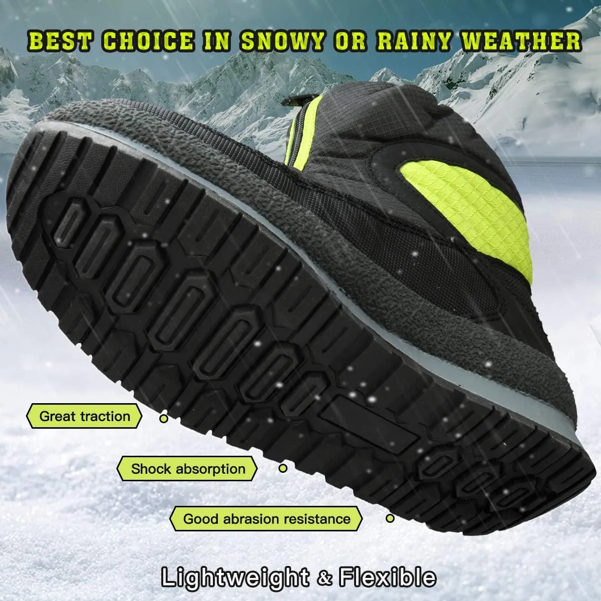 UOVO Boys Winter Snow Boots - Waterproof, Warm, Slip Resistant Outdoor Boots for Kids (Little/Big Boys)