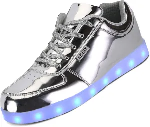 USB Adult Light Up Shoes Rechargeable Flashing Low Top LED Shoes Unisex Sports Dancing Sneakers