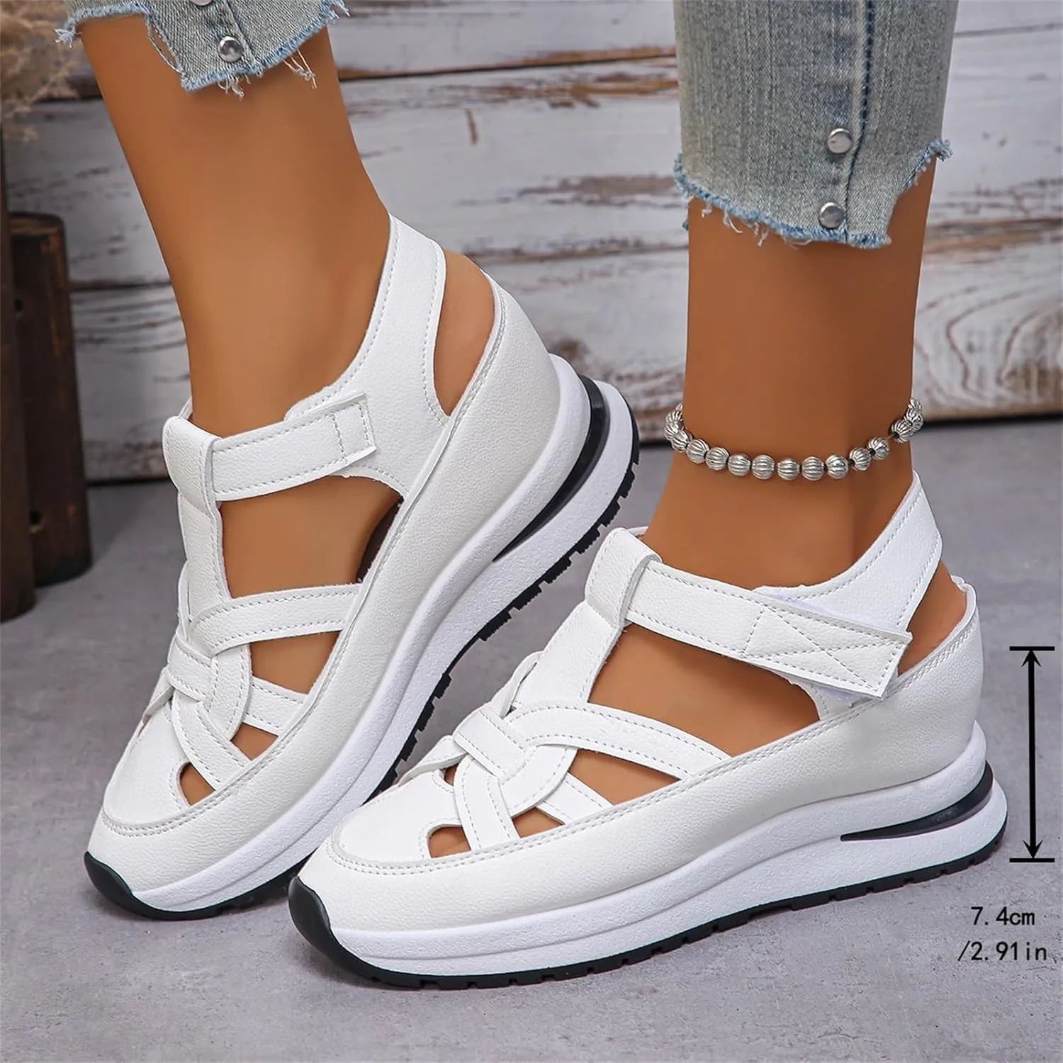 Wedge Sandals for Women Ankle Strap High Heel Platform Open Toe Walking Shoes Cross Band Comfort Wear Dressy Summer Wedges Espadrille Elastic Crisscross Slip on Casual 2025 Fashion Sandal