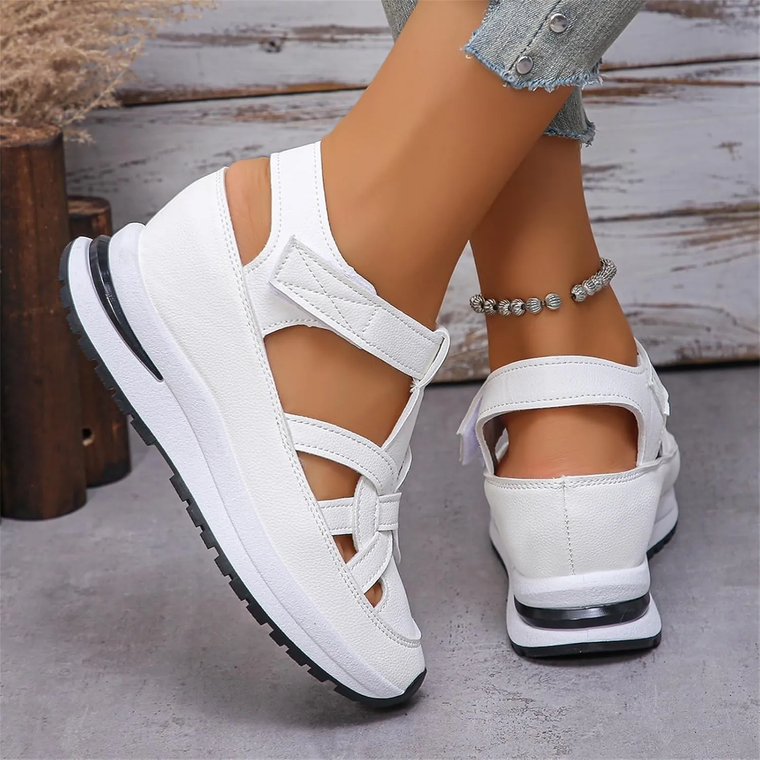 Wedge Sandals for Women Ankle Strap High Heel Platform Open Toe Walking Shoes Cross Band Comfort Wear Dressy Summer Wedges Espadrille Elastic Crisscross Slip on Casual 2025 Fashion Sandal