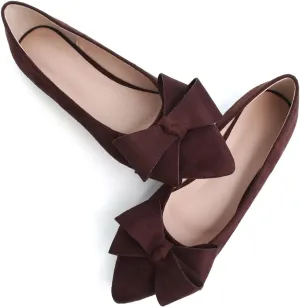 WENJIAZHIZHI Ballet Flats Wedding Dressy Shoes for Womens Comfortable Pointed-Toe Slip-On Loafers Flats Shoes Dressy Casual